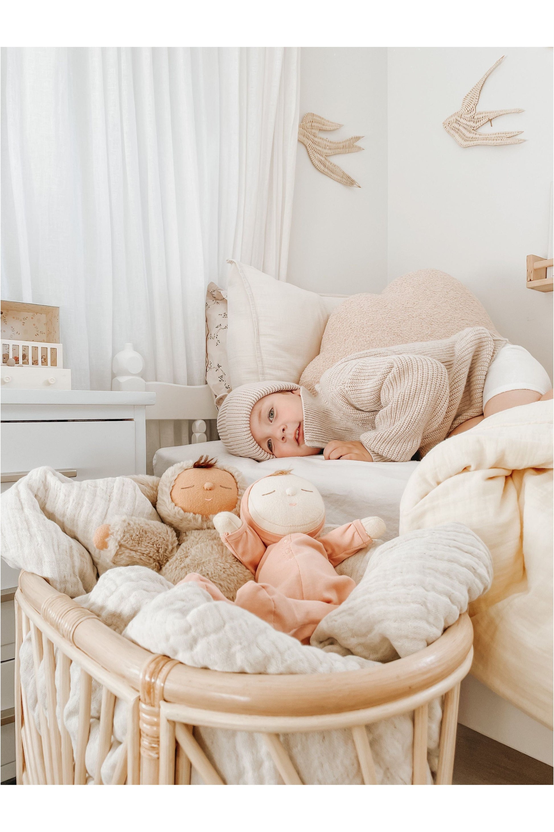 inkah rattan dolls bassinet