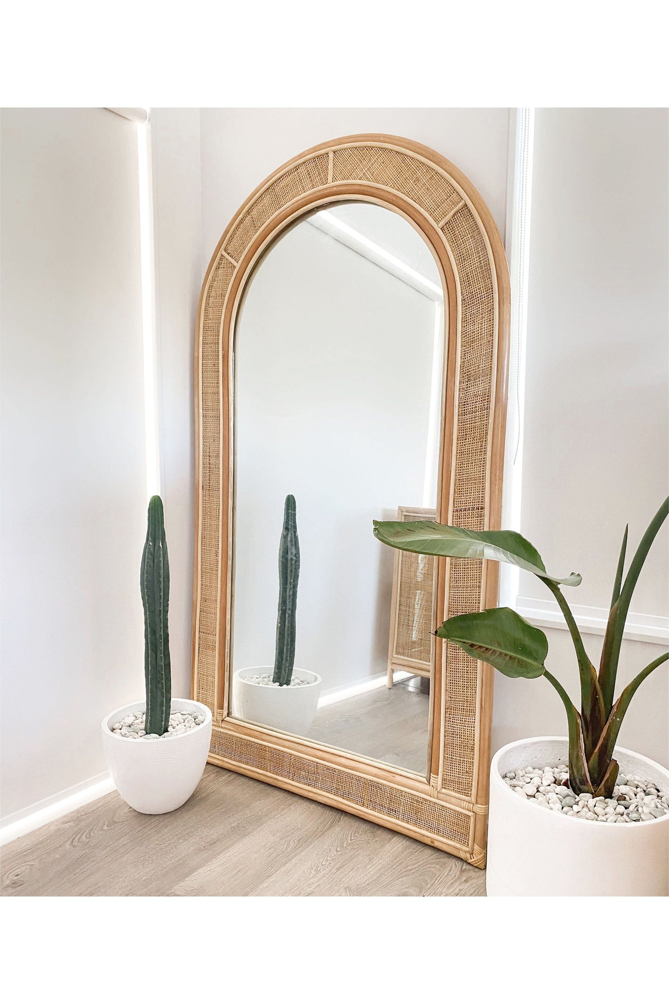 rattan full length mirror